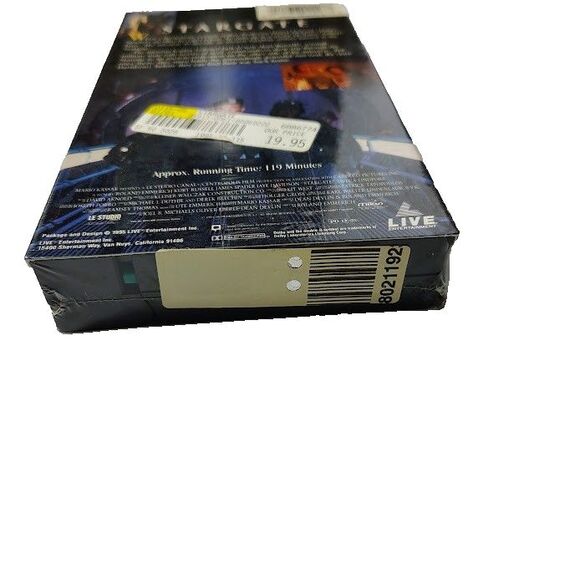 Stargate VHS 1994 Movie SEALED LIVE Entertainment Watermarks PG 13 Kurt Russell - Picture 3 of 4